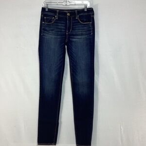 American Eagle 8 long Dark Blue Skinny Jeans